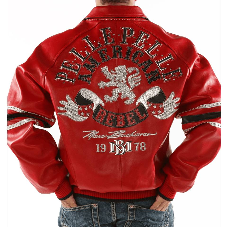 Men Pelle Pelle American Rebel MB Red Leather Jacket