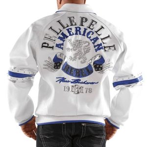 Men Pelle Pelle American Rebel MB White Leather Jacket