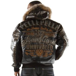 Men Pelle Pelle Black Avant Garde 1978 Unrivaled Supreme Fur Hood Leather Jacket
