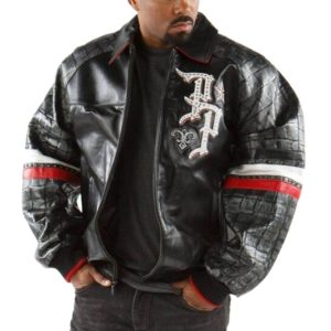 Men Pelle Pelle Black Label MB Black Jacket