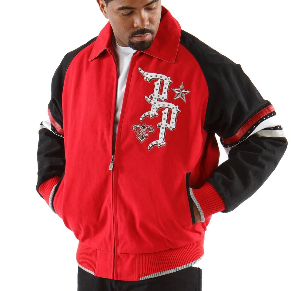 Men Pelle Pelle Black Label MB Red Jacket