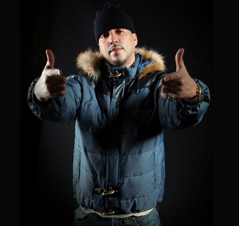 Men Pelle Pelle Black Shield Yoke Bubble Jacket with Fur Hood