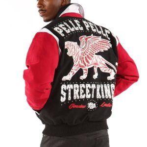 Men Pelle Pelle Black Street Kings 1978 Wool Jacket