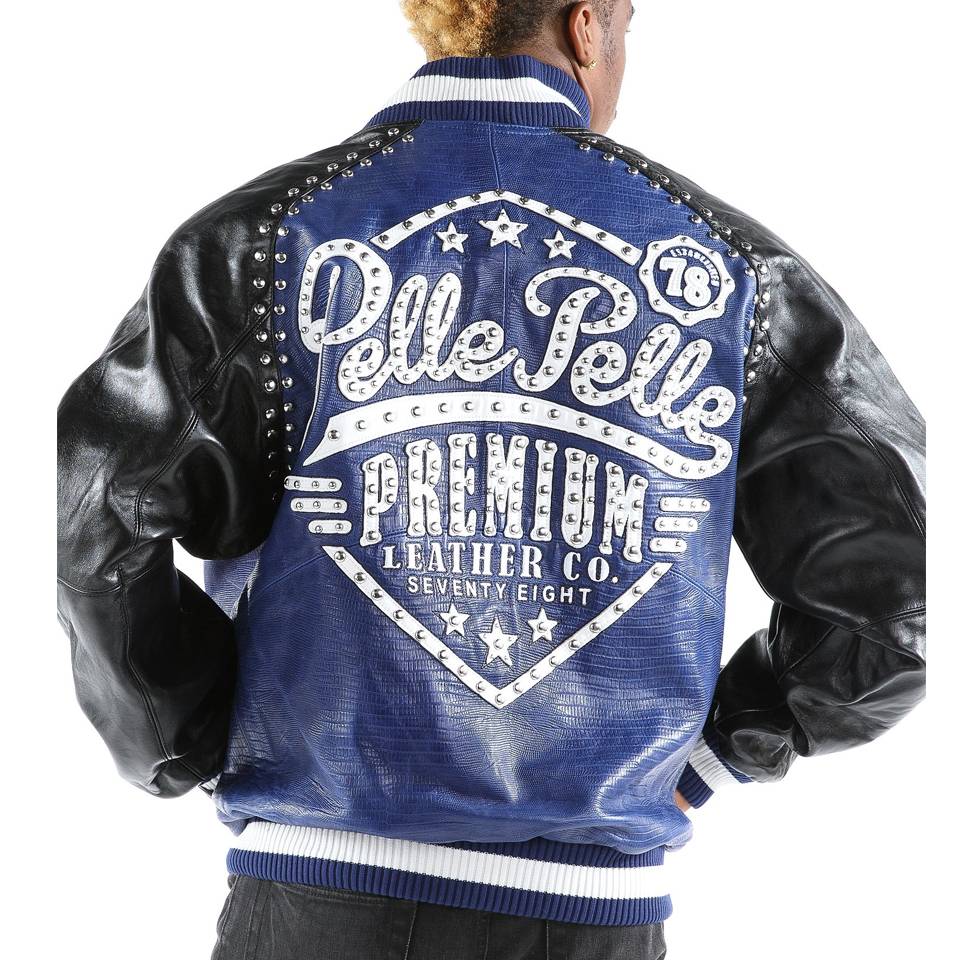 Men Pelle Pelle Blue 78 Leather Jacket