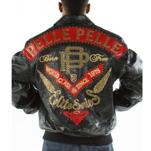 Men Pelle Pelle Born Free 1978 Elite Series Black Leather Jacket