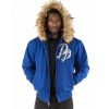 Men Pelle Pelle Born Free MB 1978 Blue Fur Hood Jacket