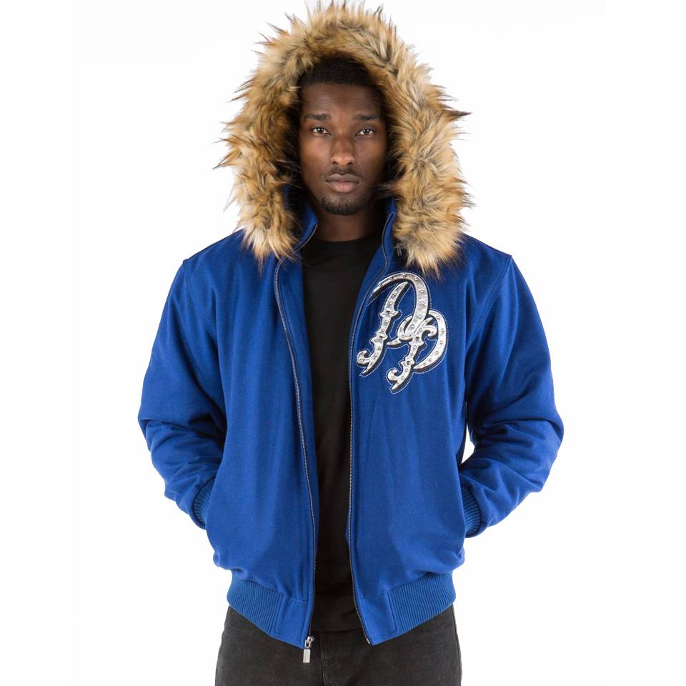 Men Pelle Pelle Born Free MB 1978 Blue Fur Hood Jacket