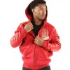 Men Pelle Pelle Born & Raised 1978 Red Hoodie