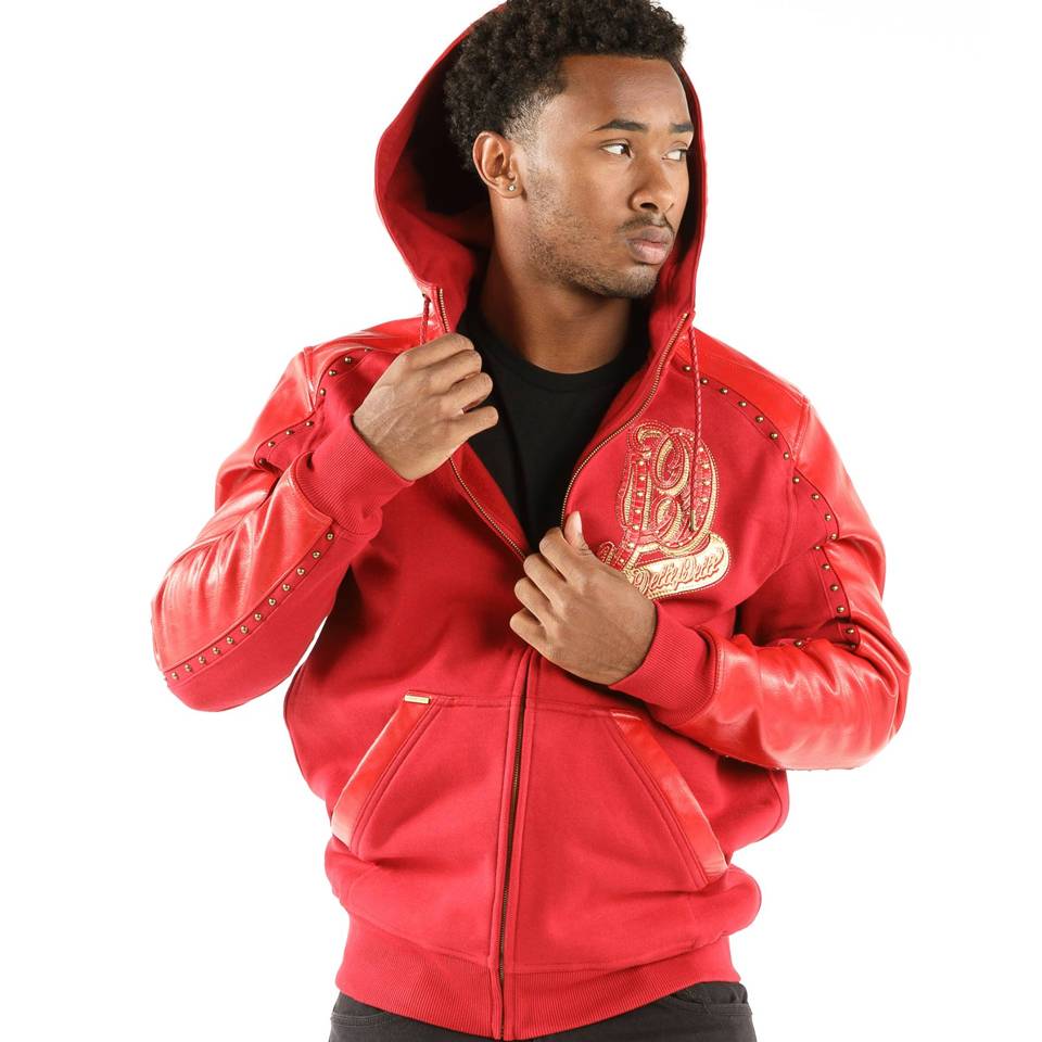 Men Pelle Pelle Born & Raised 1978 Red Hoodie