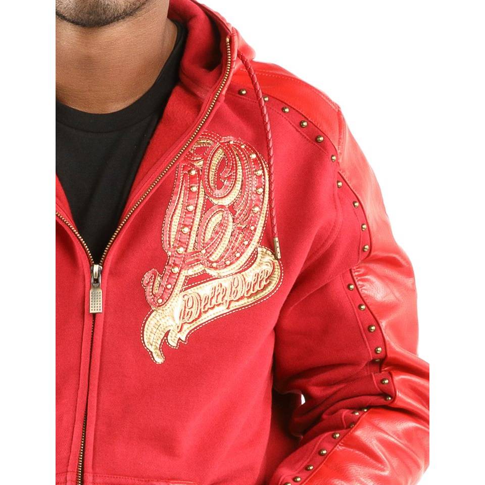 Men Pelle Pelle Born & Raised 1978 Red Wool Jacket