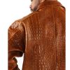 Men Pelle Pelle Brown Cabernet Alligator Leather Jacket