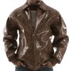 Men Pelle Pelle Brown Python Jacket