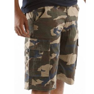 Men Pelle Pelle Camouflage Cargo Cotton Shorts