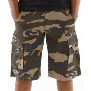 Men Pelle Pelle Camouflage Cargo Shorts