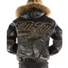 Men Pelle Pelle Classic Black Fur Hood Leather Jacket