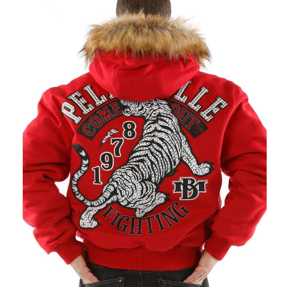 Men Pelle Pelle Come Out 1978 MB Red Fur Hood Jacket