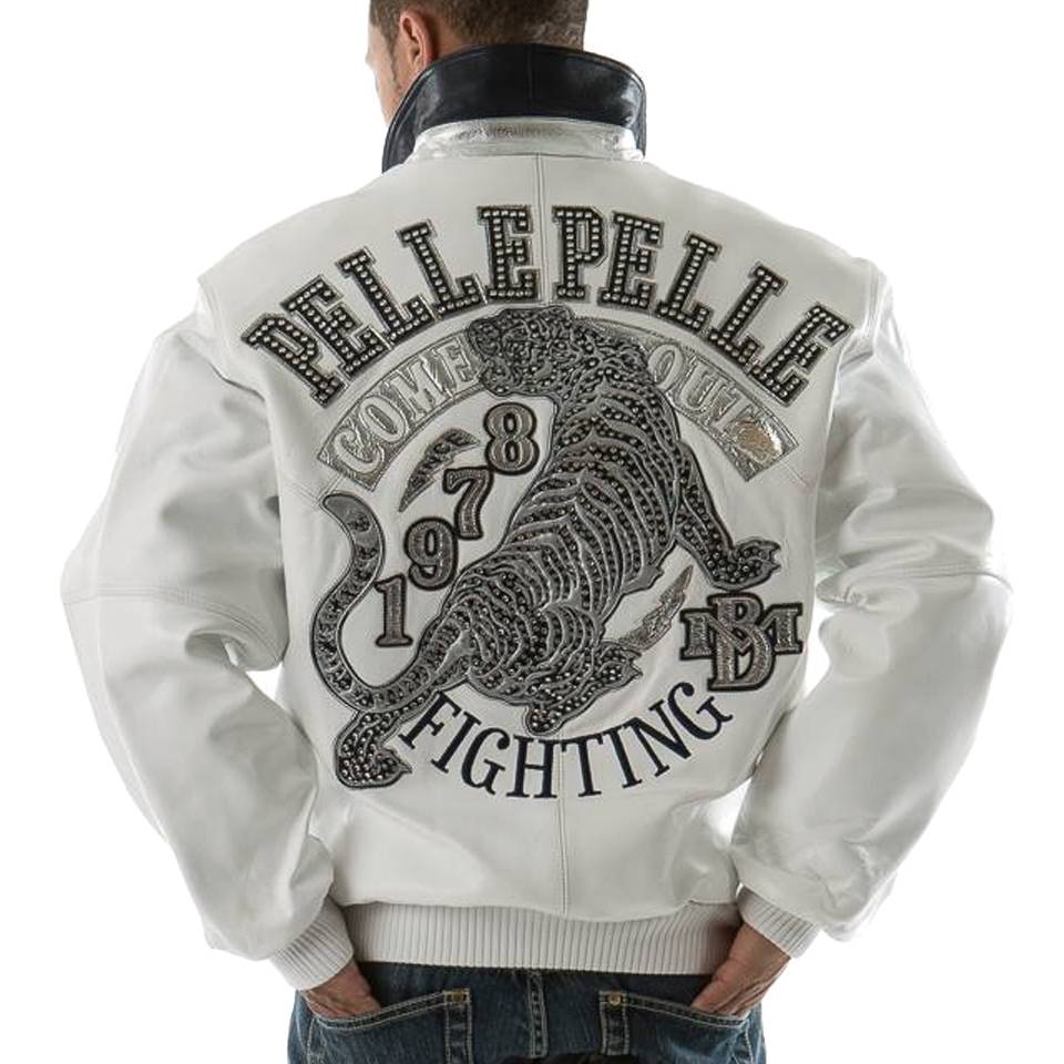 Men Pelle Pelle Come Out 1978 MB White Leather Jacket