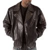 Men Pelle Pelle Dark Brown Biker Jacket