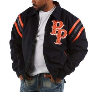 Men Pelle Pelle Detroit Motor City 1701 Navy Wool Jacket
