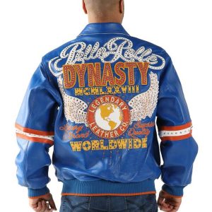 Men Pelle Pelle Dynasty MB 1978 Blue Leather Jacket
