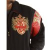 Men Pelle Pelle Empire with Victory Come Glory Black Jacket