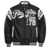 Pelle Pelle Encrusted Black Varsity Jacket