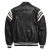 Men Pelle Pelle Encrusted Black Varsity Top Grain Jacket