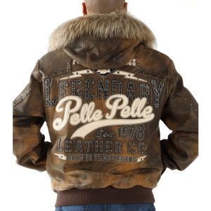 Men Pelle Pelle Forever Fearless 1978 Brown Fur Leather Jacket