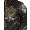 Men Pelle Pelle Grand Master Supreme Dynasty 1978 Black Plush Leather Jacket