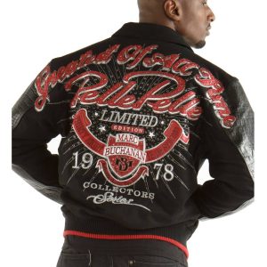 Men Pelle Pelle Greatest Of All Time Black Jacket