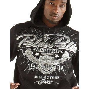 Men Pelle Pelle Greatest Of All Time Black Wool Hoodie