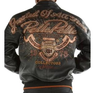 Men Pelle Pelle Greatest Of All Time MB 1978 Black Leather Jacket