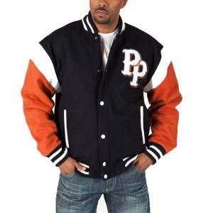 Men Pelle Pelle Heritage Varsity Black Jacket