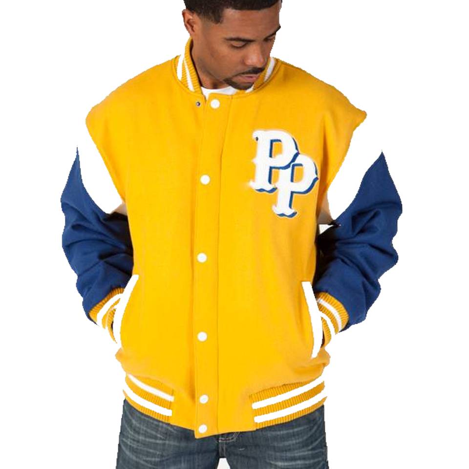 Men Pelle Pelle Heritage Varsity Yellow Jacket