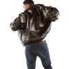 Men Pelle Pelle Independent Society Black Leather Jacket
