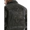 Men Pelle Pelle Legacy Dragon Encrusted Black Genuine Leather Jacket