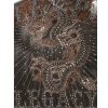 Men Pelle Pelle Legacy Dragon Limited Edition Metal Diamond Studs Dark Brown Leather Jacket