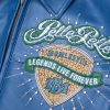 Men Pelle Pelle Legends Live Forever Blue Leather Jacket
