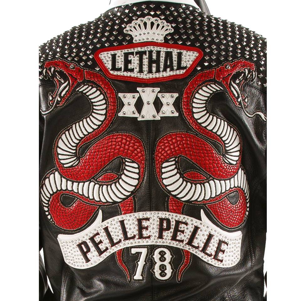 Men Pelle Pelle Lethal 1978 Black Cabernet Plush Jacket