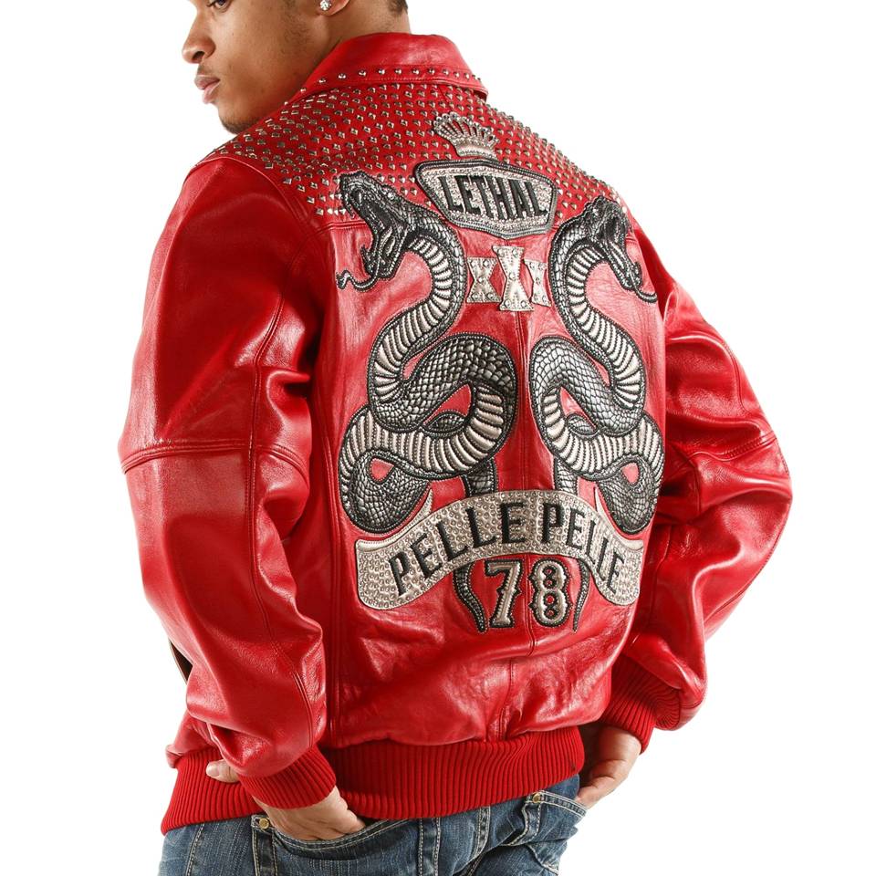 Men Pelle Pelle Lethal 1978 Red Cabernet Leather Jacket
