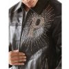 Men Pelle Pelle MB Legacy Dragon Dark Brown Leather Jacket