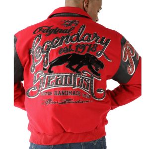 Men Pelle Pelle MB Legendary 1978 Steadfast Red Wool Jacket