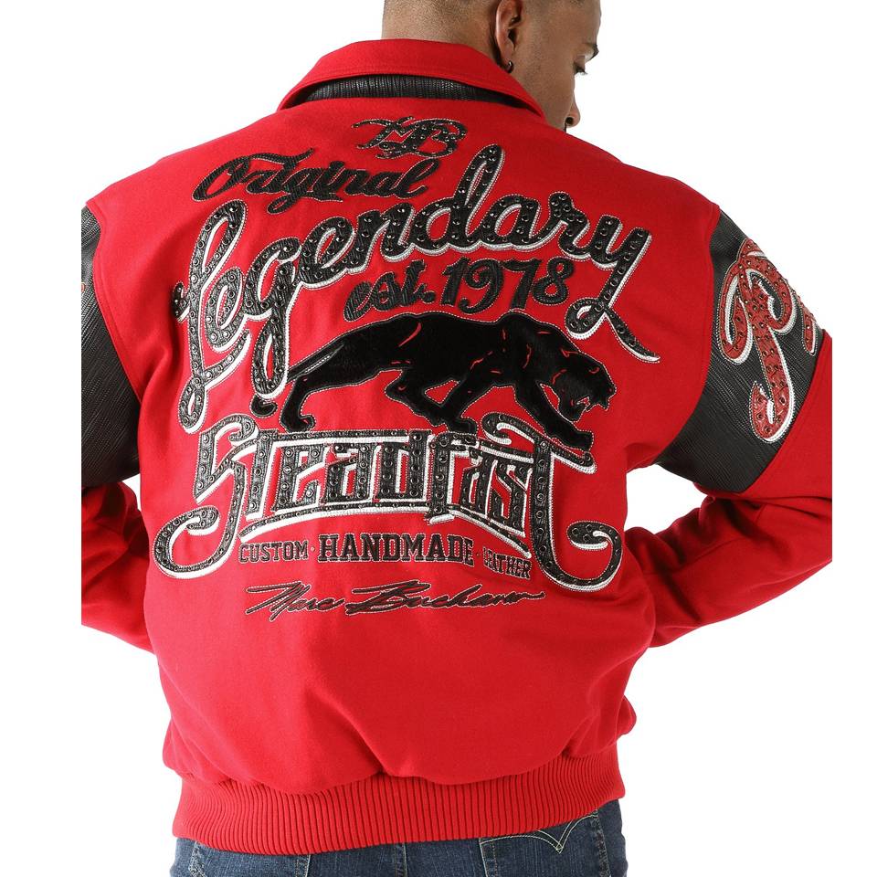 Men Pelle Pelle MB Legendary 1978 Steadfast Red Wool Jacket
