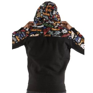 Men Pelle Pelle MB Repeat Black Wool Hoodie