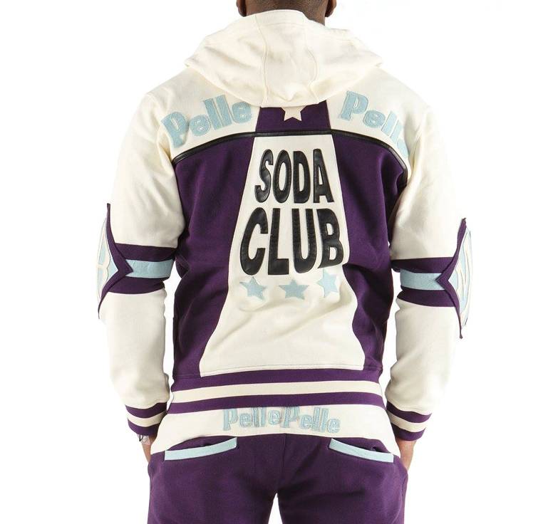 Men Pelle Pelle MB Soda Club Purple Warm Up Wool Tracksuit