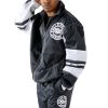 Men Pelle Pelle MB USA Jeans Velour Black & White Nylon Tracksuit