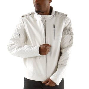 Men Pelle Pelle MC Marc Buchanan 1978 White Jacket