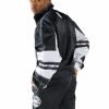 Men Pelle Pelle Marc Buchanan USA Jeans Velour Black Nylon Tracksuit