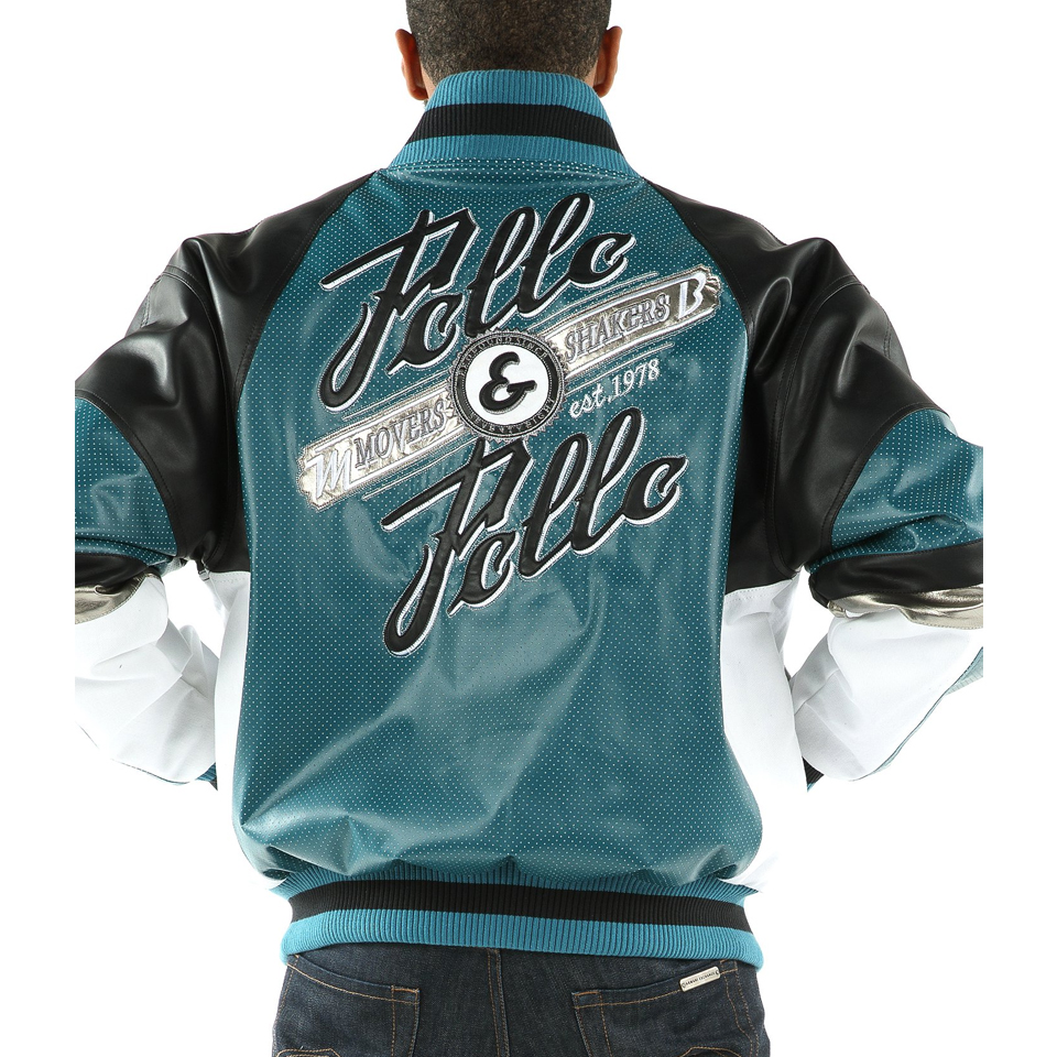 Men Pelle Pelle Movers & Shakers MB 1978 Blue Leather Jacket