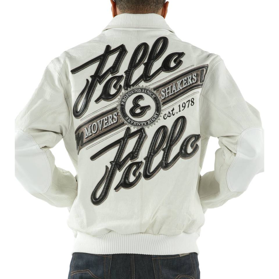 Men Pelle Pelle Movers & Shakers White Leather Jacket